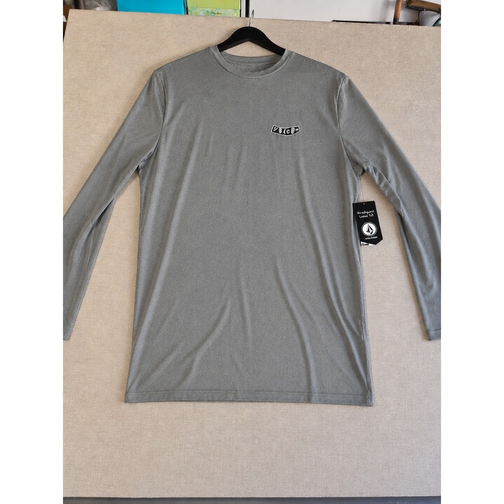 Volcom Thrashguard Loose Fit UV Shirt XXL Gray Long Sleeve UPF 50+ NWT